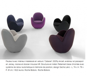 fauteuils Cabaret Roche Bobois