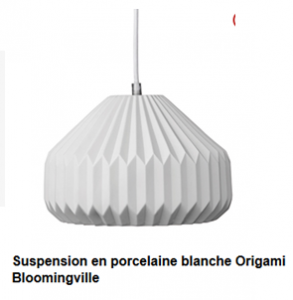 suspension porcelaine